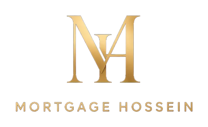 Mortgage Hossein gold MH monogram logo